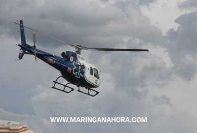 foto de Agricultor é socorrido de helicóptero após ser ejetado de trator em Marialva