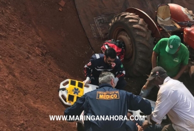 foto de Agricultor é socorrido de helicóptero após ser ejetado de trator em Marialva