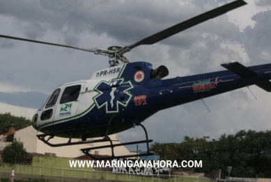 foto de Agricultor é socorrido de helicóptero após ser ejetado de trator em Marialva