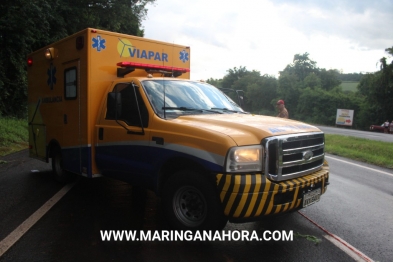 foto de Milagre na rodovia;  Três pessoas ficam feridas após veículos baterem e capotarem em Maringá