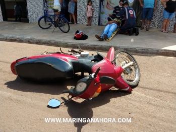 foto de Duas pessoas ficam feridas em colisão envolvendo duas motos em Paiçandu