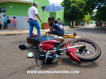 foto de Duas pessoas ficam feridas em colisão envolvendo duas motos em Paiçandu