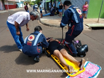 foto de Duas pessoas ficam feridas em colisão envolvendo duas motos em Paiçandu