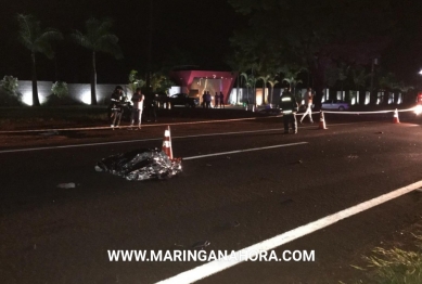 foto de Carro atropela, mata motociclista, e motorista foge sem prestar socorro em Maringá