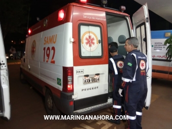 foto de Homem leva 14 facadas na frente do filho de cinco anos em Maringá, a criança ficou em estado de choque