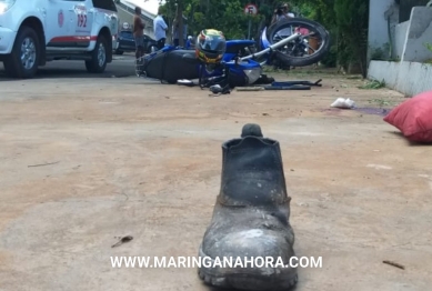 foto de Motociclista de 19 anos morre depois de bater contra carro em cruzamento de ruas, em Maringá