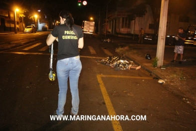 foto de Motociclista morre ao bater na traseira de caminhão parado em semáforo em Maringá