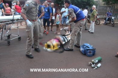 foto de Duas mulheres ficaram feridas em acidente de moto em Sarandi, uma delas em estado grave