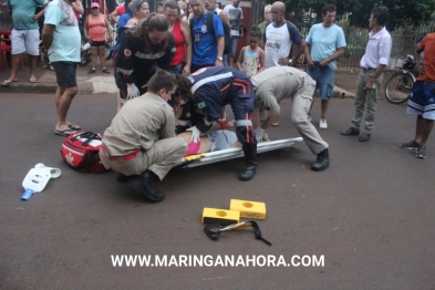 foto de Duas mulheres ficaram feridas em acidente de moto em Sarandi, uma delas em estado grave