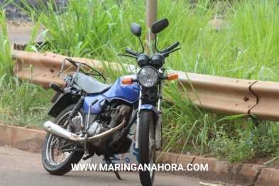 foto de Motociclista sofre ferimentos graves ao bater em lateral de caminhão em Maringá