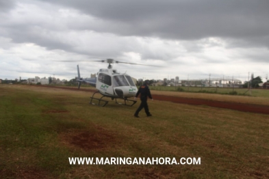 foto de Bebê é resgatado de helicóptero, após grave acidente na PR-486; o pai morreu e a mãe ficou gravemente ferida