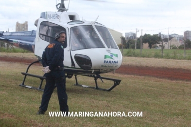 foto de Bebê é resgatado de helicóptero, após grave acidente na PR-486; o pai morreu e a mãe ficou gravemente ferida