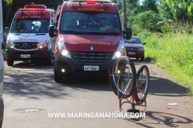 foto de Duas crianças ficaram feridas após queda de bicicleta no Parque Tarumã em Maringá