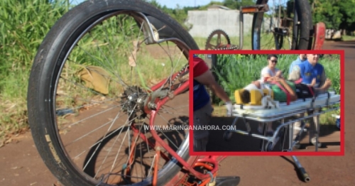 Duas crianças ficaram feridas após queda de bicicleta no Parque Tarumã em Maringá