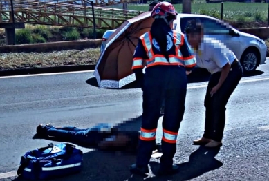 foto de Morador de Sarandi morre em acidente de moto na BR-376 em Marialva