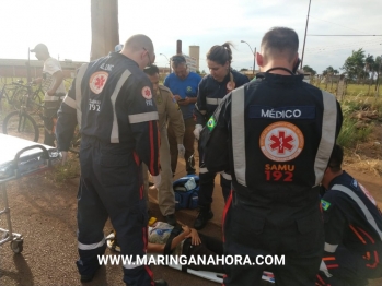 foto de Motociclista e ciclista ficam feridas após colisão na marginal da PR-323