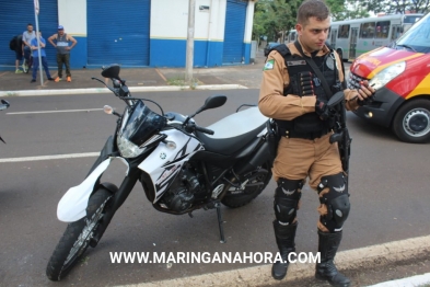 foto de Após perseguição motociclista bate em árvore, e é preso com drogas e dinheiro em Maringá