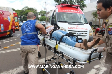 foto de Pedestre fica gravemente ferida após ser atropelada por moto em Maringá