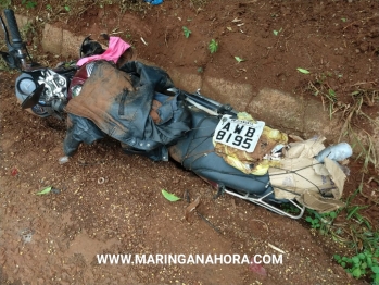 foto de Caminhoneiro fica preso às ferragens após acidente envolvendo carreta e motociclista na PR-323