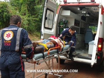 foto de Caminhoneiro fica preso às ferragens após acidente envolvendo carreta e motociclista na PR-323