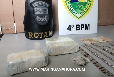 foto de Rotam prende casal suspeito de tráfico de drogas em Paiçandu