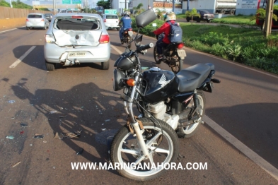 foto de Motociclista bate em traseira de carro e fica em estado grave em Sarandi