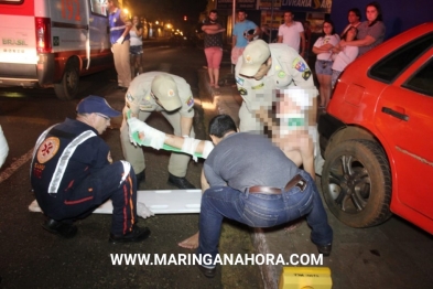 foto de Carro bate em muro e cinco pessoas ficam feridas em Sarandi, entre elas um bebê de 7 meses