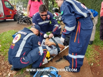 foto de Motociclista sofre ferimentos graves após acidente em Maringá