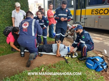 foto de Motociclista sofre ferimentos graves após acidente em Maringá