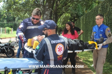 foto de Motociclista sofre ferimentos graves após acidente em Maringá