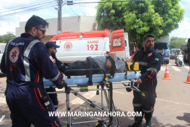 foto de Motociclista sofre ferimentos graves após acidente em Maringá