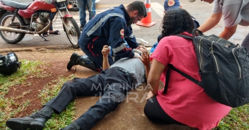 Motociclista sofre ferimentos graves após acidente em Maringá