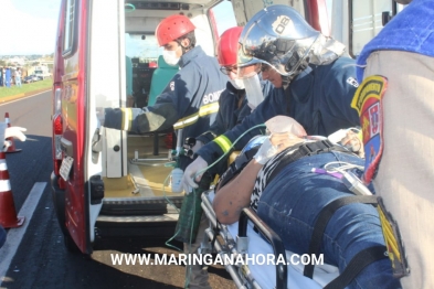 foto de Acidentes registrados na BR-376 deixaram motociclista e passageira de caminhonete gravemente feridos