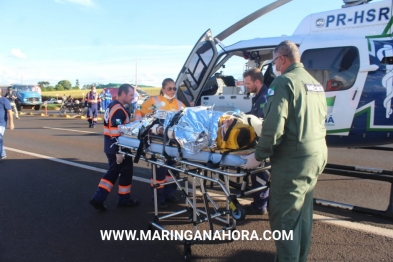 foto de Acidentes registrados na BR-376 deixaram motociclista e passageira de caminhonete gravemente feridos