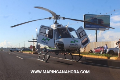 foto de Acidentes registrados na BR-376 deixaram motociclista e passageira de caminhonete gravemente feridos