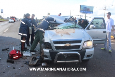 foto de Acidentes registrados na BR-376 deixaram motociclista e passageira de caminhonete gravemente feridos