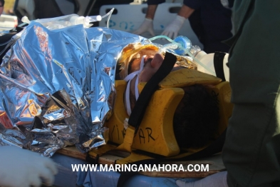 foto de Acidentes registrados na BR-376 deixaram motociclista e passageira de caminhonete gravemente feridos