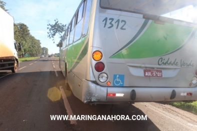 foto de Motociclista sofre ferimentos graves ao bater na traseira de ônibus em Maringá