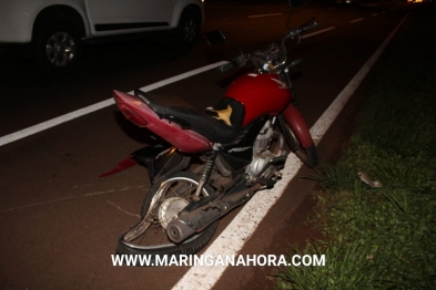 foto de Motorista atinge moto na Avenida Colombo, arrasta o veículo e foge sem prestar socorro em Maringá