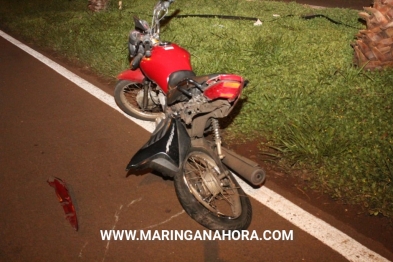 foto de Motorista atinge moto na Avenida Colombo, arrasta o veículo e foge sem prestar socorro em Maringá