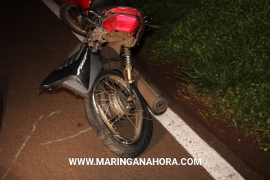 foto de Motorista atinge moto na Avenida Colombo, arrasta o veículo e foge sem prestar socorro em Maringá