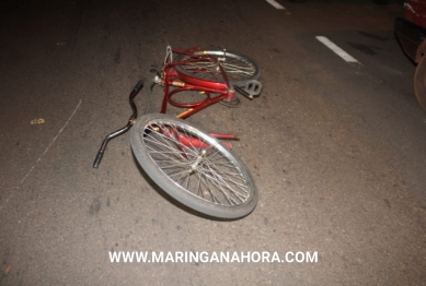 foto de Ciclista de 64 anos é socorrido em estado grave após ser atropelado por carro em Maringá