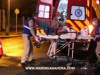 foto de Motociclista fica ferido após perder controle de moto e bater contra uma árvore em Maringá