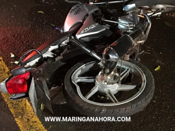 foto de Motociclista fica ferido após perder controle de moto e bater contra uma árvore em Maringá