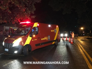 foto de Motociclista fica ferido após perder controle de moto e bater contra uma árvore em Maringá