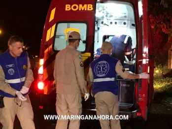 foto de Motociclista fica ferido após perder controle de moto e bater contra uma árvore em Maringá