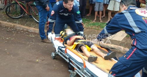 Criança de 7 anos é atropelada na Campos Elíseos em Paiçandu