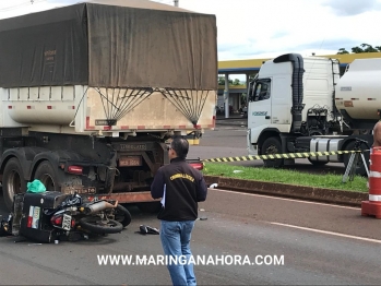 foto de Fatalidade; Motociclista morre após bater na traseira de carreta entre Marialva e Sarandi