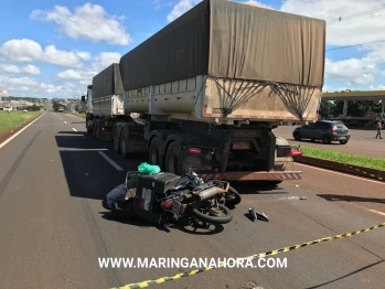 foto de Fatalidade; Motociclista morre após bater na traseira de carreta entre Marialva e Sarandi