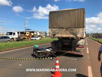 foto de Fatalidade; Motociclista morre após bater na traseira de carreta entre Marialva e Sarandi